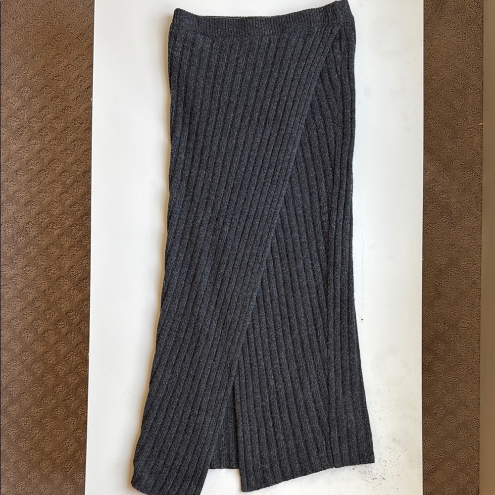 Brochu Walker Gray Maxi Pencil Skirt with Slit